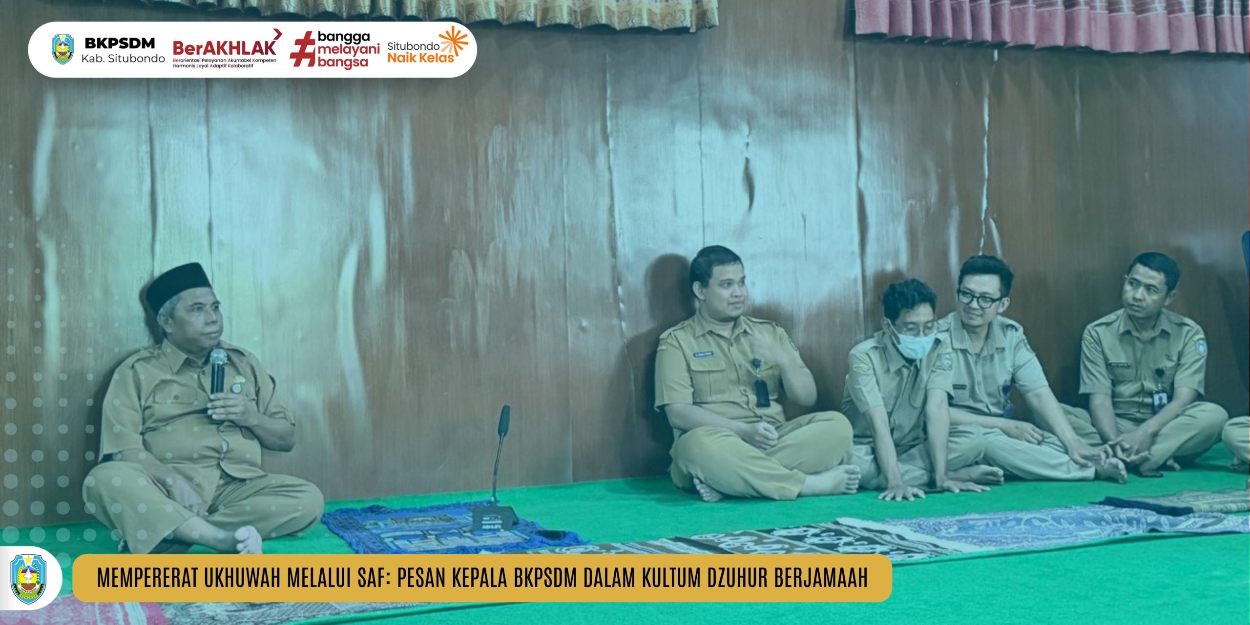 Mempererat Ukhuwah Melalui Saf: Pesan Kepala BKPSDM dalam Kultum Dzuhur Berjamaah